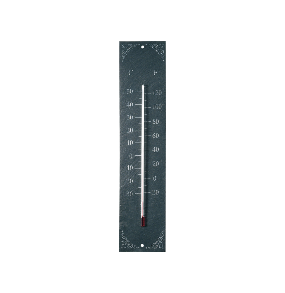 Thermomètre schiste classique - l 10 cm x H 45 cm