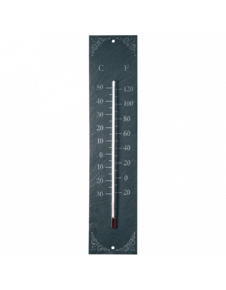 Thermomètre schiste classique - l 10 cm x H 45 cm