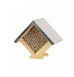 Maison à abeilles carrée - L 14,5 cm x l 19,8 cm x H 18,1 cm