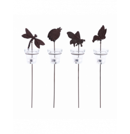 Lot de 4 chandeliers - Jardin Insectes - L 9 cm x l 8,5 cm x H 41,5 cm