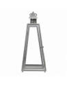 Lanterne pyramide - D 16,7 cm x H 39,9 cm - Gris