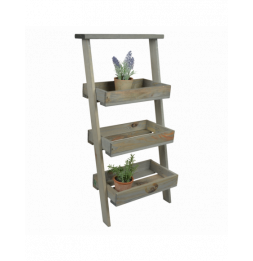 Etagère à plantes murale - L 34 x l 35,8 x H 73 cm - Gris