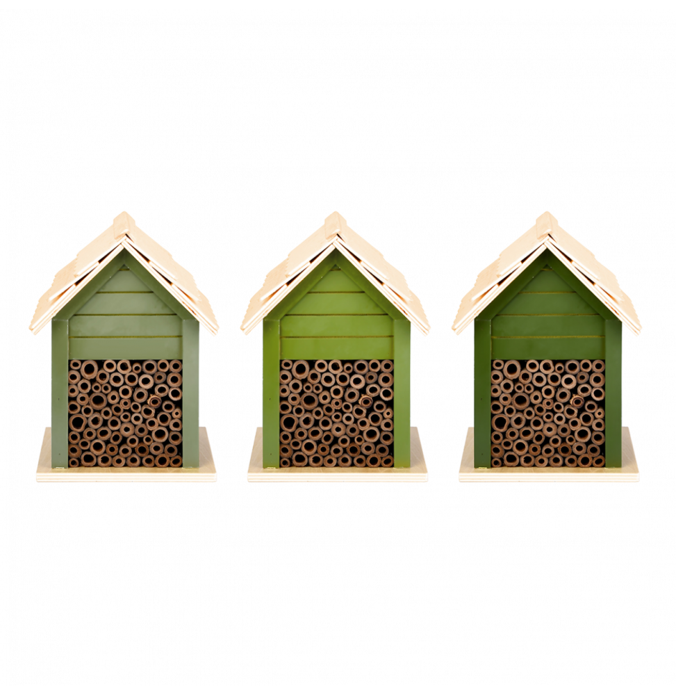 Abri pour abeilles - L 14,3 x l 15,7 x H 21,2 cm - Vert