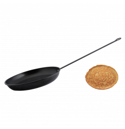 Poêle à crêpes - cuisson extérieur - L 27 cm x l 77,7 cm x H 8,6 cm