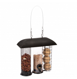 Silo distributeur de nourriture trois-en-un - L 23,8 cm x l 25 cm x H 23,7 cm