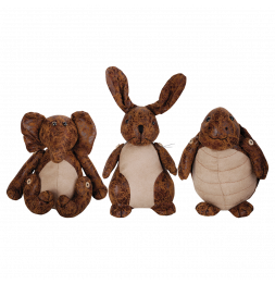 Cale-porte aspect cuir - Lapin - L 12,5 cm x l 11 cm x H 25,4 cm