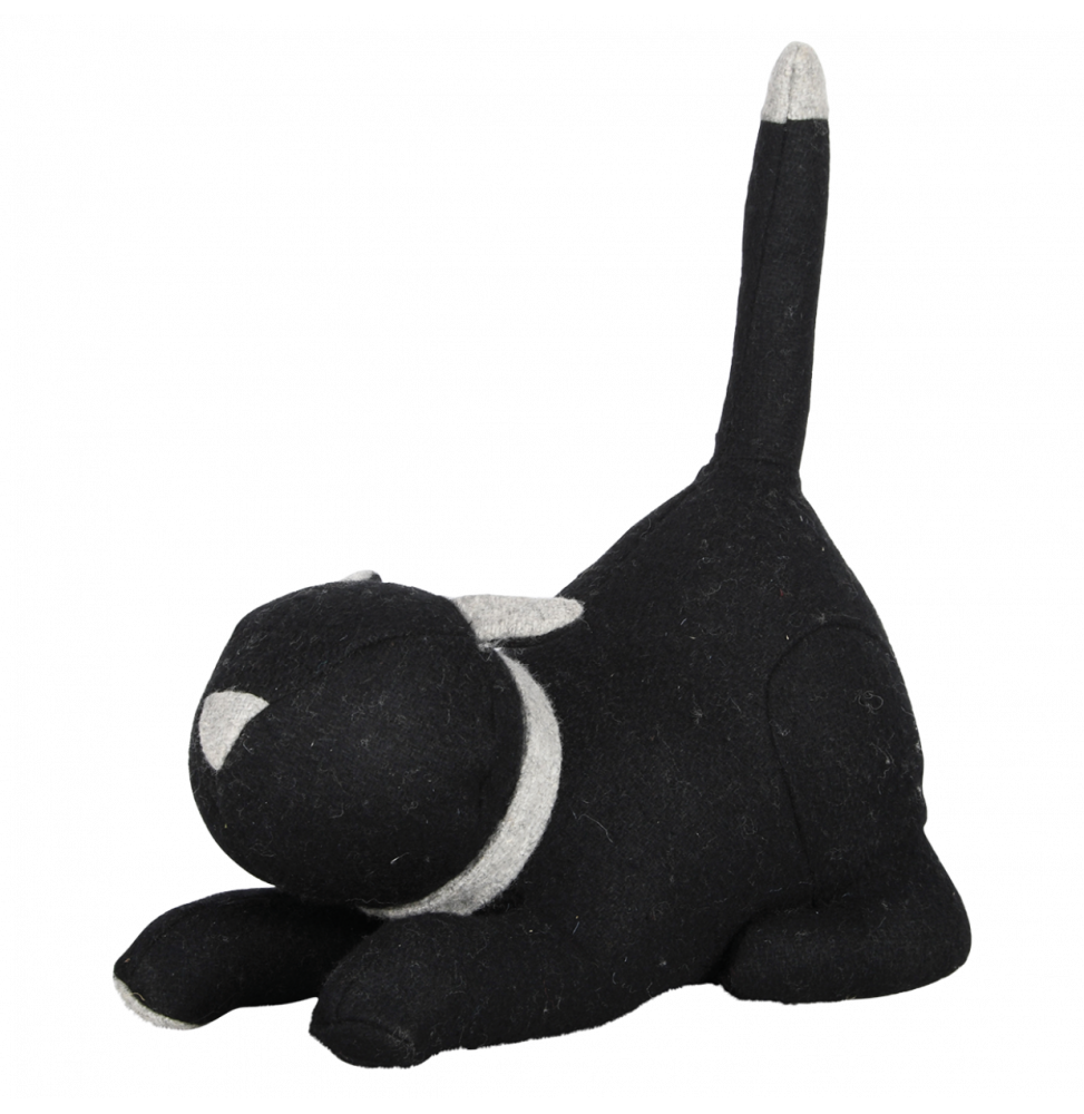 Cale-porte chat - L 14,2 cm x l 26,4 cm x H 30,5 cm - Noir