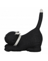 Cale-porte chat - L 14,2 cm x l 26,4 cm x H 30,5 cm - Noir