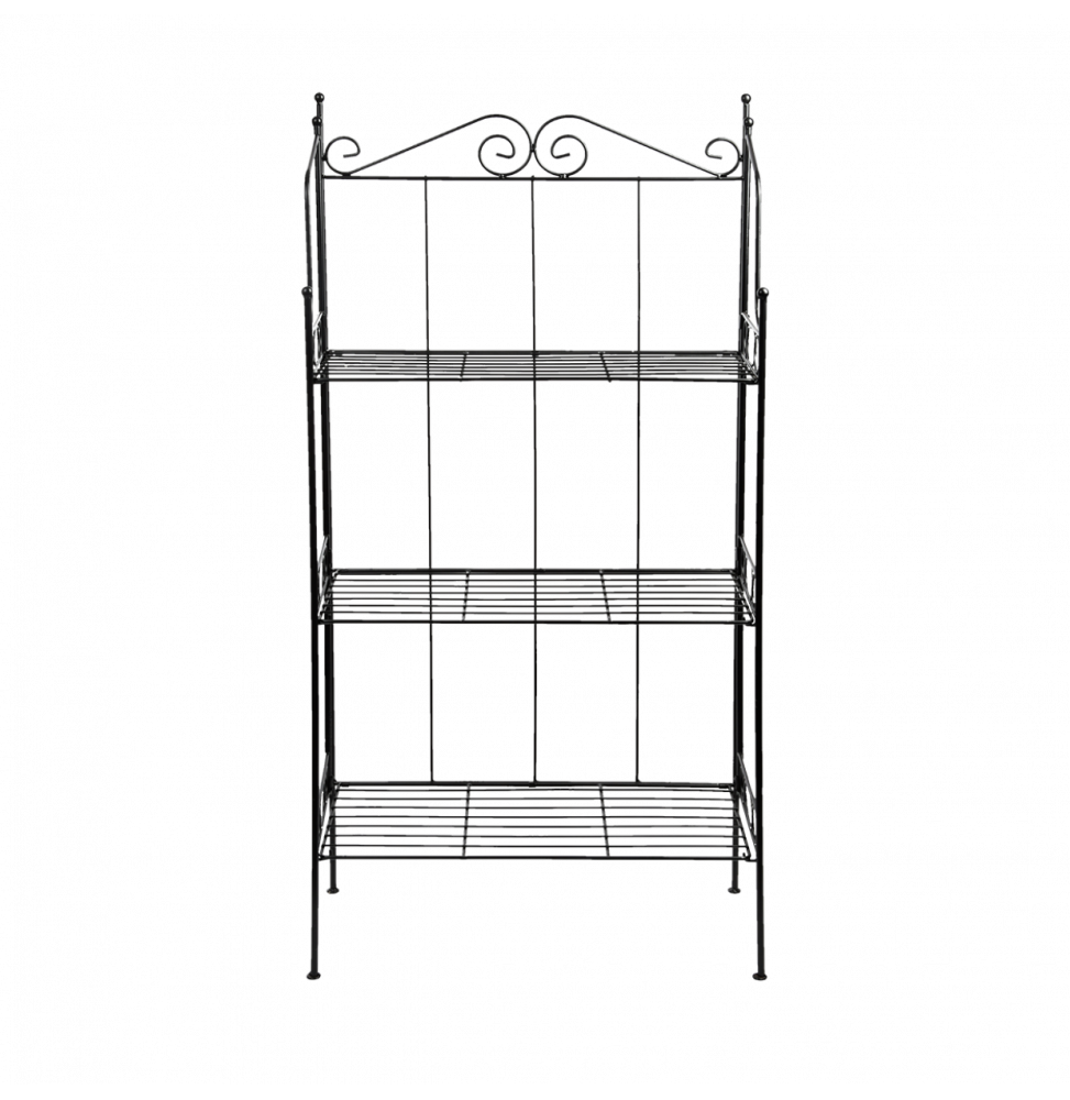 Etagère à 2 niveaux - L 55,5 x l 25,5 x H 109,6 cm - Noir