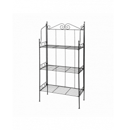 Etagère à 2 niveaux - L 55,5 x l 25,5 x H 109,6 cm - Noir