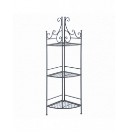 Etagère d'angle pliante - L 30,7 x l 31,1 x H 114 cm - Noir