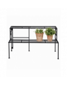 Etagère pliante à 2 niveaux - L 34,5 x l 78,9 x H 47,3 cm - Noir