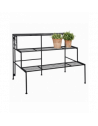 Etagère pliante à 3 niveaux - L 51,5 x l 78,9 x H 65,3 cm - Noir