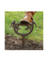 Grattoir pour bottes en fonte - L 1,6 x l 26,9 x H 34,1 cm - Marron