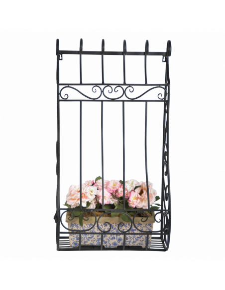 Porte plantes mural - L 50 x l 25,6 x H 91,4 cm - Noir