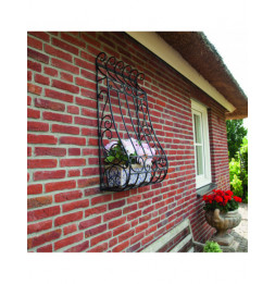 Porte plantes mural - L 50 x l 25,6 x H 91,4 cm - Noir