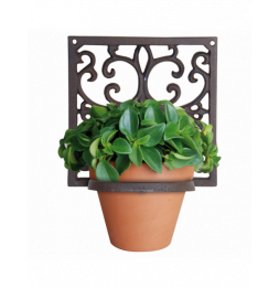 Porte pot classique - L 16,5 x l 19,8 x H 20,3 cm - Marron