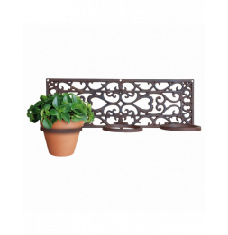 Porte pots classique - L 16 x l 51,4 x H 17,7 cm - 3 Pots