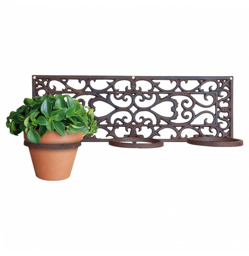 Porte pots classique - L 16 x l 51,4 x H 17,7 cm - 3 Pots