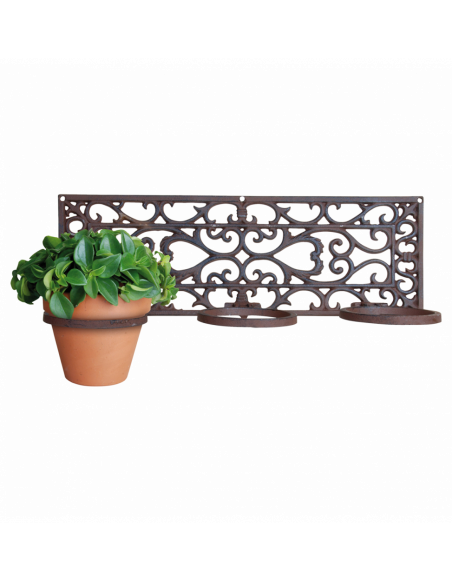 Porte pots classique - L 16 x l 51,4 x H 17,7 cm - 3 Pots