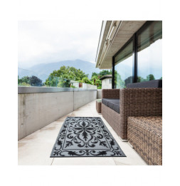 Tapis de balcon réversible - L 197,5 x l 72,4 cm - Noir