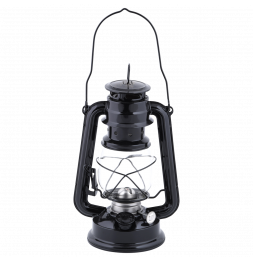 Lampe tempête à huile - L 11,7 cm x l 15,7 cm x H 24,1 cm - Noir