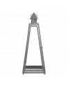 Lanterne pyramide - D 21,8 cm x H 54,3 cm - Gris