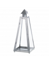 Lanterne pyramide - D 21,8 cm x H 54,3 cm - Gris