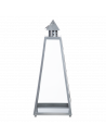 Lanterne pyramide - D 21,8 cm x H 54,3 cm - Gris