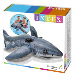 Requin blanc gonflable à chevaucher - Intex -  Piscines et jeux d'eau