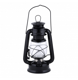 Lanterne tempête LED - L 15 x l 11,5 x H 4,1 cm - Noir