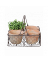 Lot 4 pots et leur panier en métal avec anse - 0,3 L