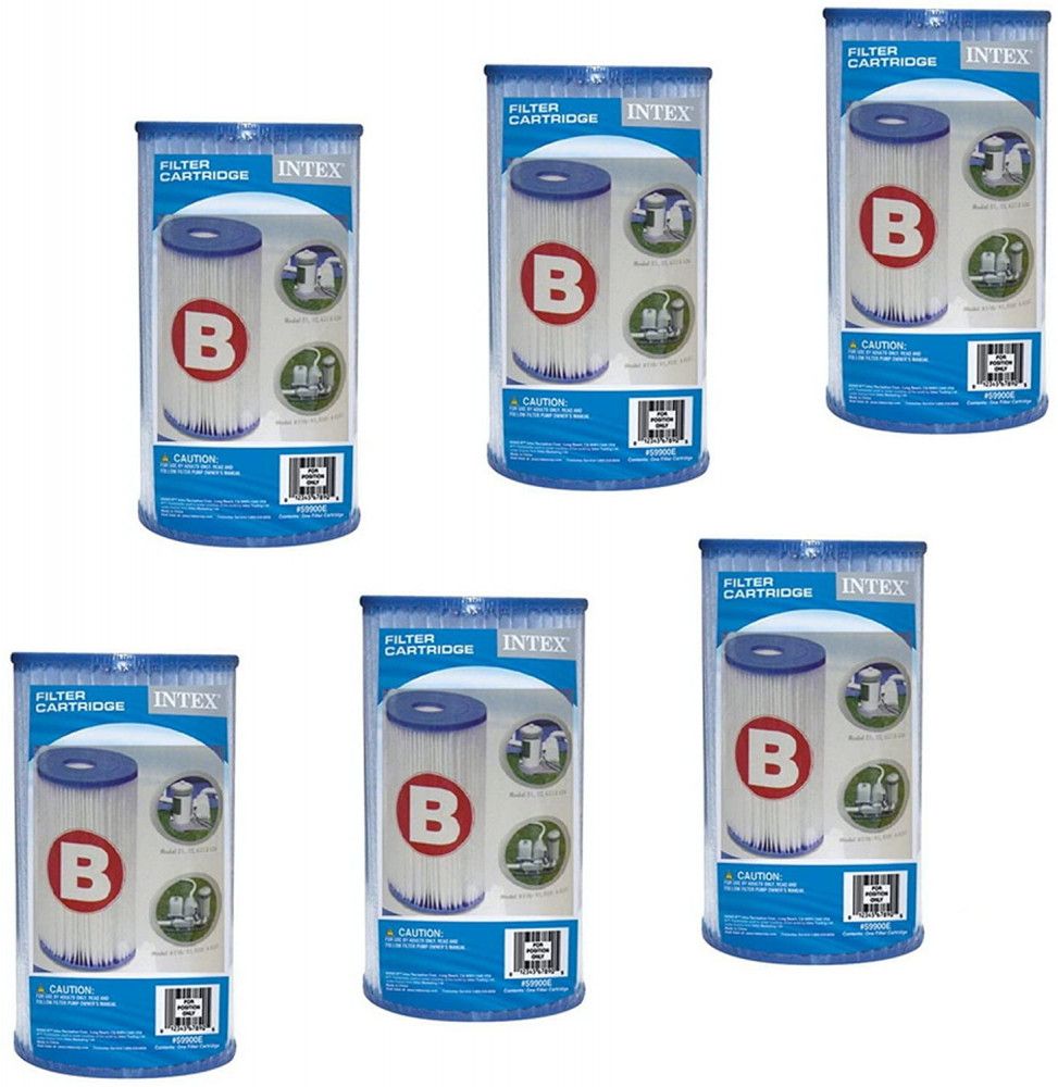 Lot de 6 Cartouches de filtration pour piscine - type B - Intex