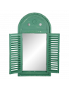 Miroir Louvre - L 3,9 cm x l 39,2 cm x H 75 cm - Vert patiné