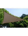 Voile d'ombrage triangulaire - Toile solaire 3 x 3 x 3 m - Taupe