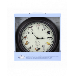 Horloge musicale - Animaux de la ferme - D 30 cm