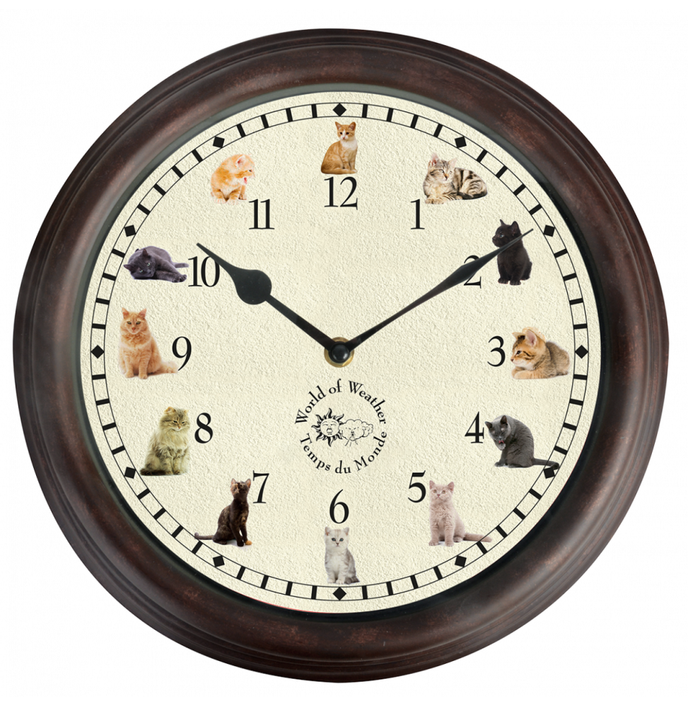 Horloge musicale - Chat - D 30 cm