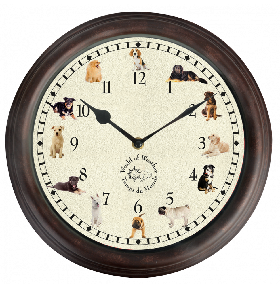 Horloge musicale - Chien - D 30 cm