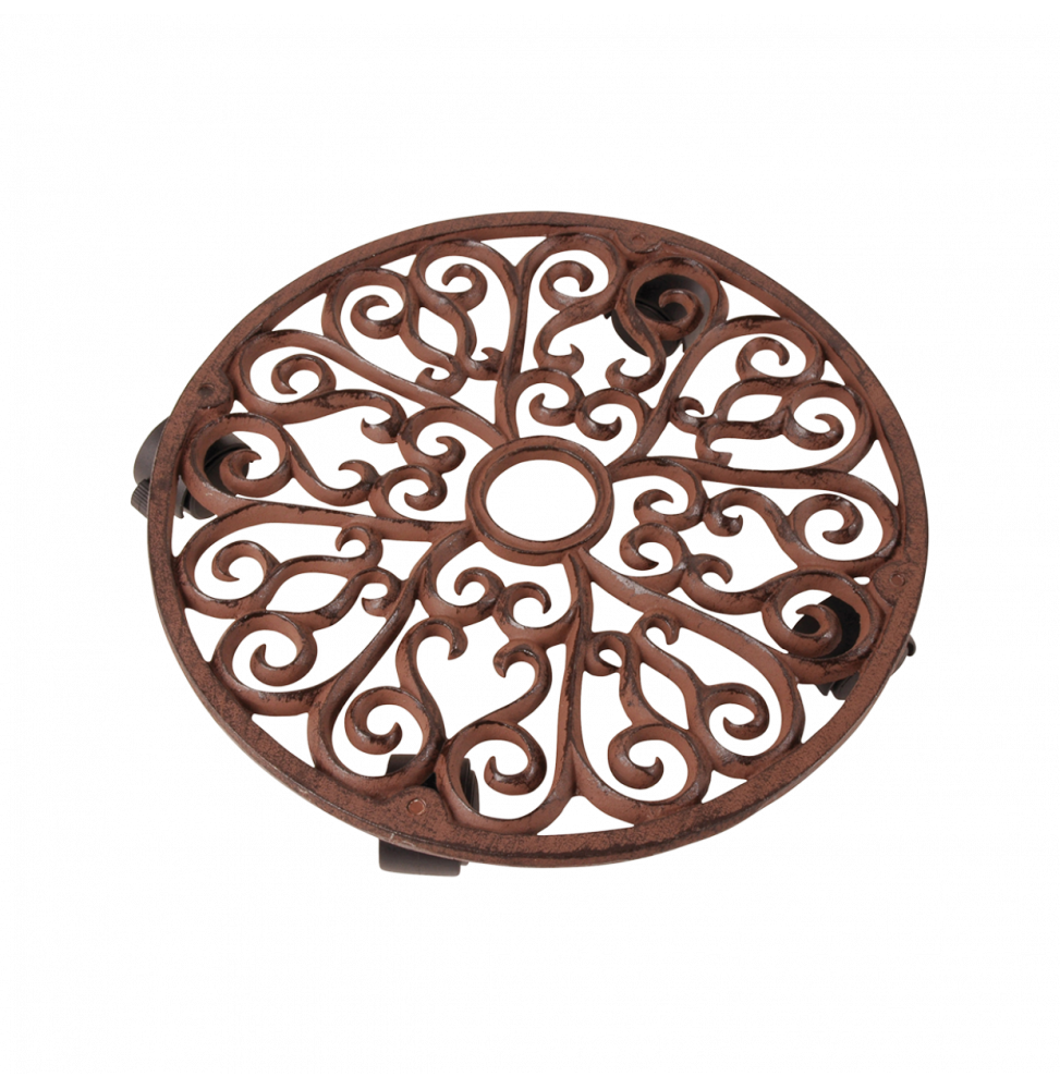 Porte-pots rond en fonte - D 34,5 cm x H 6,4 cm