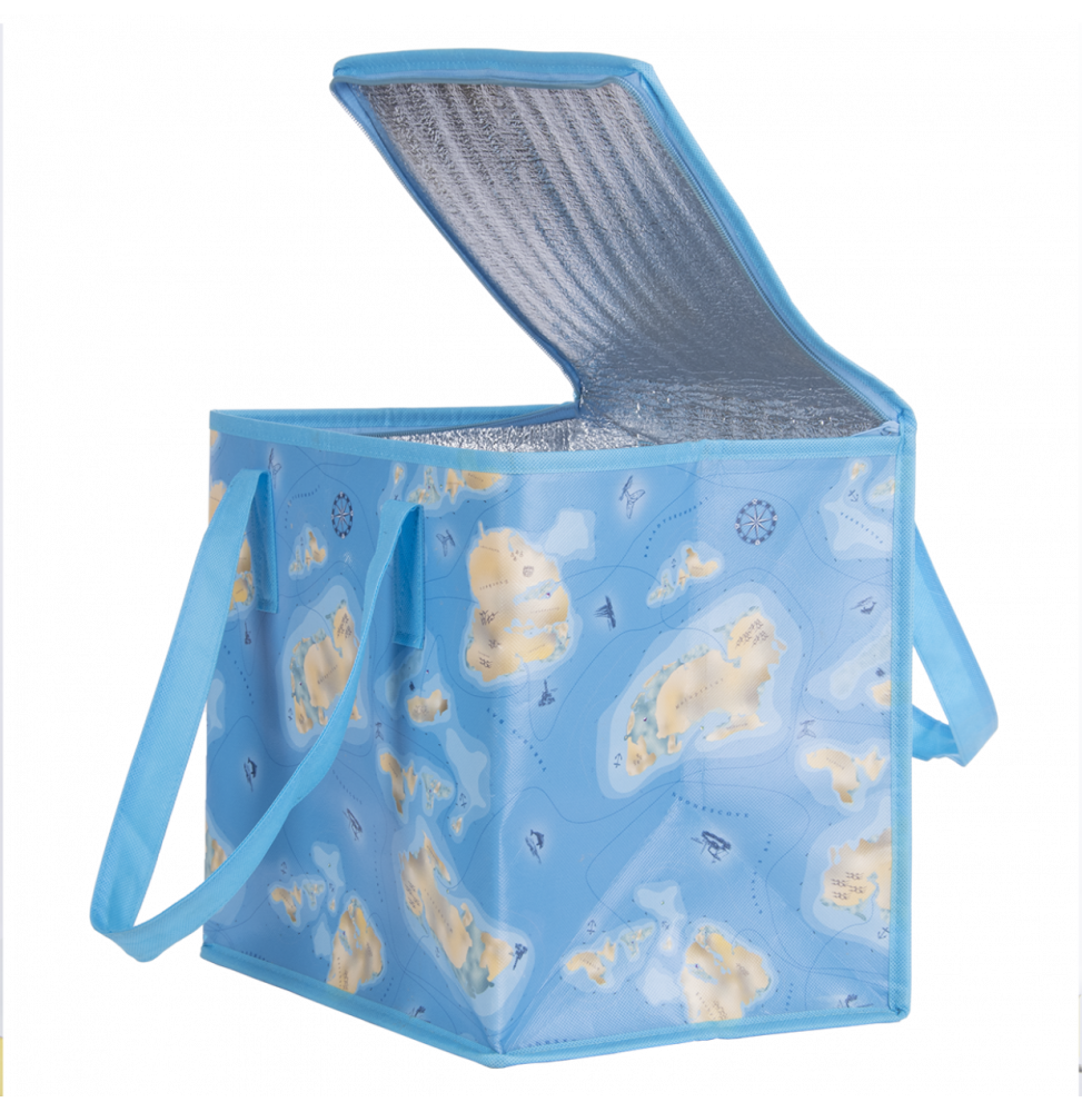 Sac de plage isotherme - L 23,5 cm x l 33 cm x H 31,3 cm - Bleu