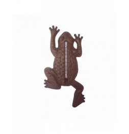 Thermomètre en fonte - Grenouille - L 1,6 cm x l 12 cm x H 23,5 cm