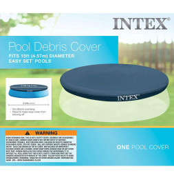 Lot de 2 baches Intex pour piscine autoportante 4.57m - Bache solaire + bache de protection