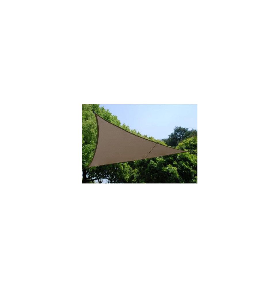 Voile d'ombrage triangulaire - Taupe - Toile solaire 5 x 5 x 5 m