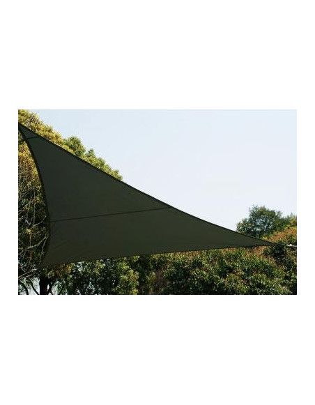 Voile d'ombrage triangulaire - Gris - Toile solaire 5 x 5 x 5 m