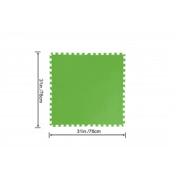 Lot de 9 tapis de protection pré formés - L 78 cm  x l 78 cm - Vert