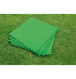 Lot de 9 tapis de protection pré formés - L 78 cm  x l 78 cm - Vert