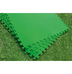 Lot de 9 tapis de protection pré formés - L 78 cm  x l 78 cm - Vert