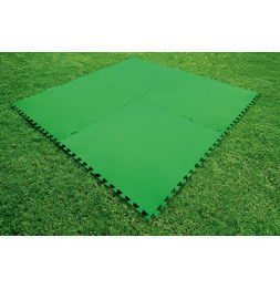 Lot de 9 tapis de protection pré formés - L 78 cm  x l 78 cm - Vert