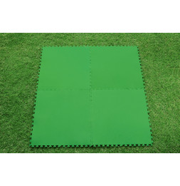 Lot de 9 tapis de protection pré formés - L 78 cm  x l 78 cm - Vert
