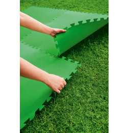 Lot de 9 tapis de protection pré formés - L 78 cm  x l 78 cm - Vert